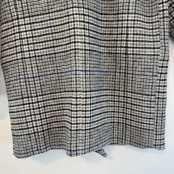 Nordstrom Treasure & Bond Plaid Double Breasted Heavyweight Plaid Coat Gray XS - Picture 8 of 11